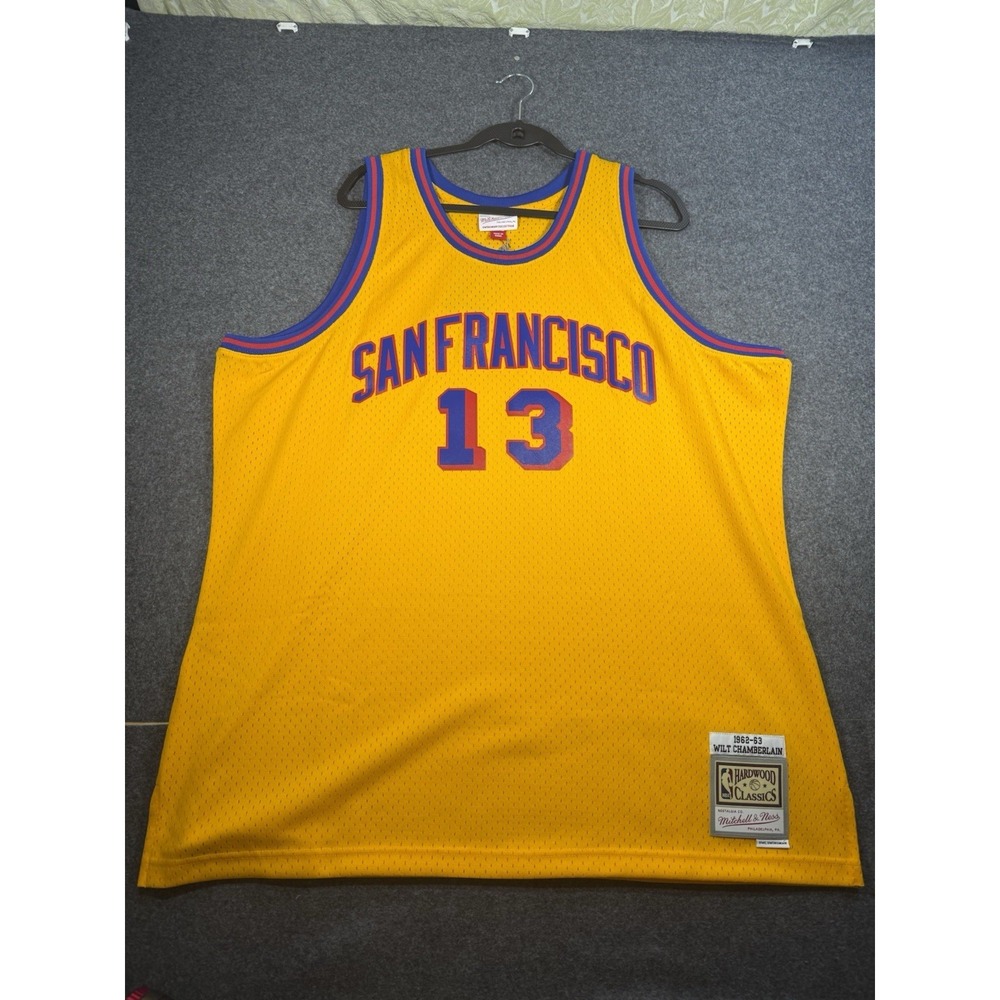 MITCHELL & NESS NBA SWINGMAN JERSEY GOLDEN STATE WARRIORS 62-63 WILT CHAMBERLAIN